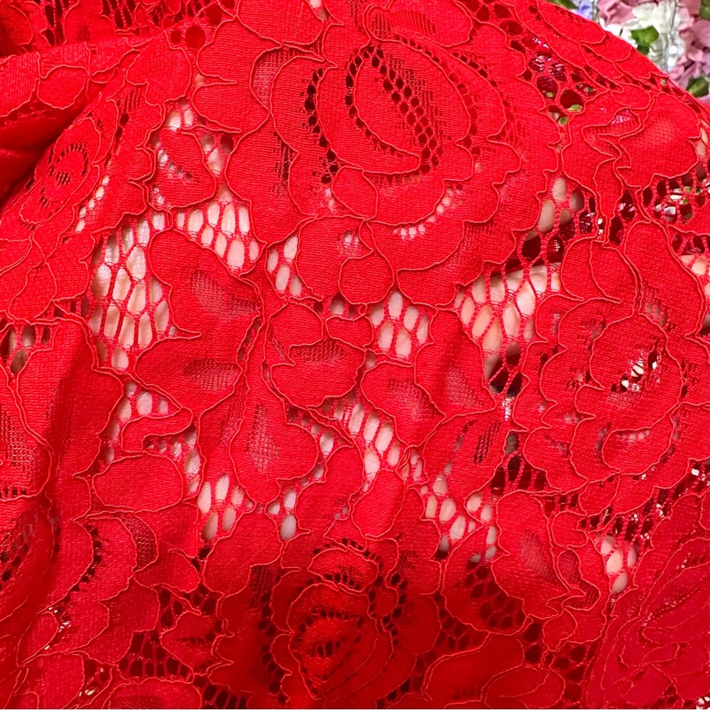 Lulu's Red Sleeveless Plunge Neck Maxi Gown for Cocktail - Picture 8 of 10